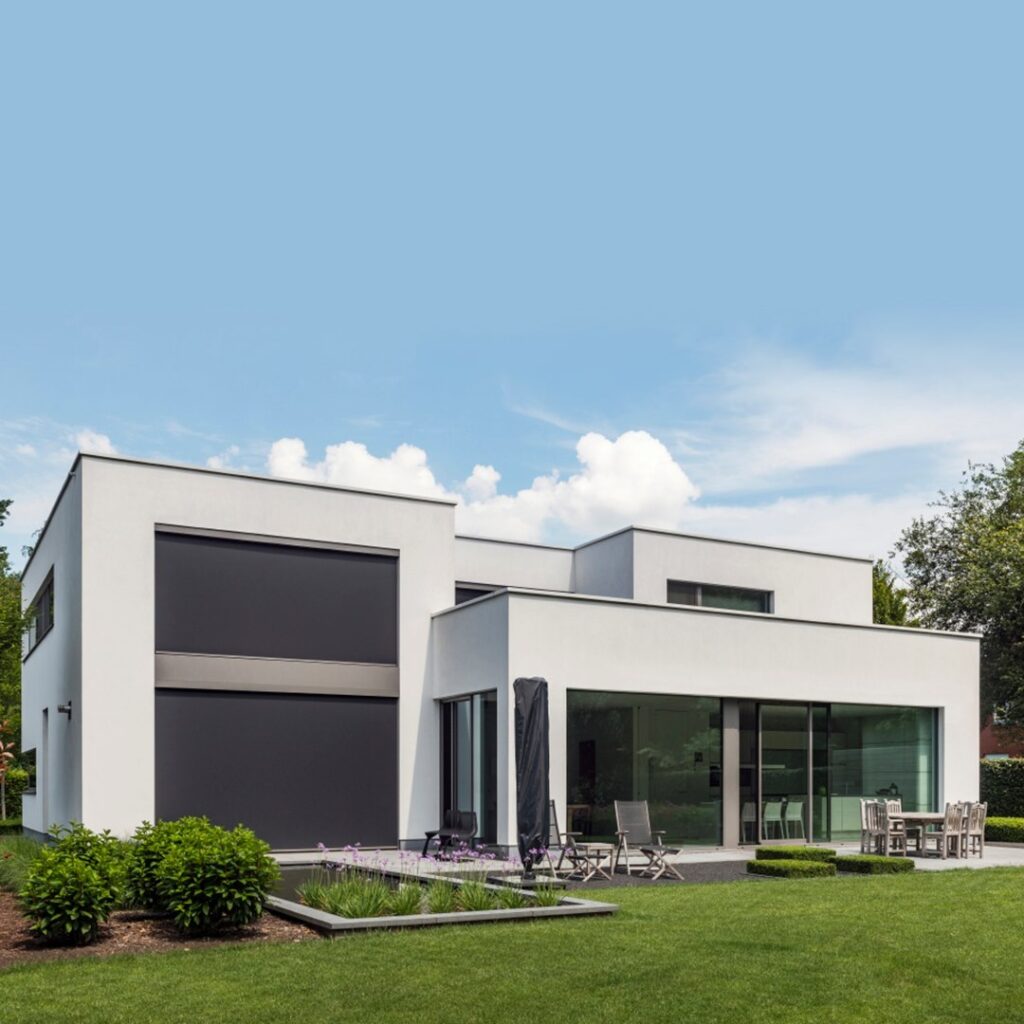 Suncomfort - zonwering - schaduw - renson - windvaste screen- screen minimal